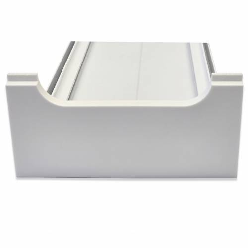 Nóżkozaślepki PEŁNE do profilu aluminiowego 160mm BIAŁE komplet - wysokość 77 mm - PCV - 2szt
